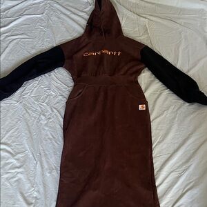 Carhartt Dark Brown and Black Hooded Dress